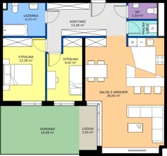 3 pokoje, mieszkanie 81,12 m², piętro 3, oferta nr G7.57, Geometryczna 7, Warszawa, Białołęka, Grodzisk, ul. Geometryczna 7