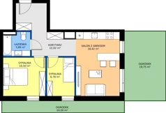 3 pokoje, mieszkanie 51,61 m², parter, oferta nr G7.35, Geometryczna 7, Warszawa, Białołęka, Grodzisk, ul. Geometryczna 7
