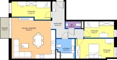 4 pokoje, mieszkanie 84,35 m², piętro 2, oferta nr G7.48, Geometryczna 7, Warszawa, Białołęka, Grodzisk, ul. Geometryczna 7