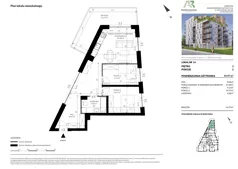 3 pokoje, mieszkanie 60,09 m², piętro 2, oferta nr 14, Apartamenty Radzikowskiego, Kraków, Prądnik Biały, Azory, ul. Radzikowskiego