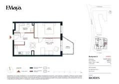 2 pokoje, mieszkanie 48,99 m², parter, oferta nr A.A2.0.M1, Osiedle EMaya, Wrocław, Żerniki, Fabryczna, ul. Ernsta Maya