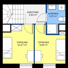 4 pokoje, mieszkanie 81,14 m², piętro 1, oferta nr A.A1.1.M4, Osiedle EMaya, Wrocław, Żerniki, Fabryczna, ul. Ernsta Maya