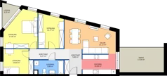 4 pokoje, mieszkanie 89,61 m², piętro 2, oferta nr A.A1.2.M8, Osiedle EMaya, Wrocław, Żerniki, Fabryczna, ul. Ernsta Maya