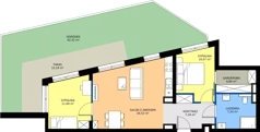 3 pokoje, mieszkanie 67,76 m², parter, oferta nr B.B3.0.M4, Osiedle EMaya, Wrocław, Żerniki, Fabryczna, ul. Ernsta Maya
