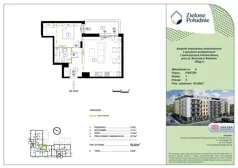 2 pokoje, mieszkanie 45,60 m², parter, oferta nr 4, Zielone Południe , Radom, Południe, ul. Boczna