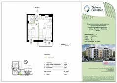 2 pokoje, mieszkanie 36,95 m², parter, oferta nr 6, Zielone Południe , Radom, Południe, ul. Boczna