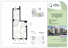 2 pokoje, mieszkanie 55,78 m², parter, oferta nr 45, Zielone Południe , Radom, Południe, ul. Boczna
