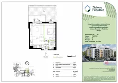 2 pokoje, mieszkanie 39,28 m², piętro 1, oferta nr 51, Zielone Południe , Radom, Południe, ul. Boczna