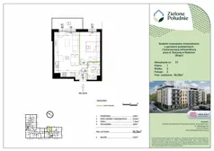 2 pokoje, mieszkanie 39,28 m², piętro 1, oferta nr 51, Zielone Południe , Radom, Południe, ul. Boczna