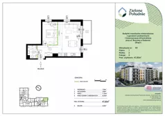 2 pokoje, mieszkanie 47,83 m², piętro 1, oferta nr 53, Zielone Południe , Radom, Południe, ul. Boczna