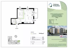 2 pokoje, mieszkanie 47,83 m², piętro 2, oferta nr 58, Zielone Południe , Radom, Południe, ul. Boczna