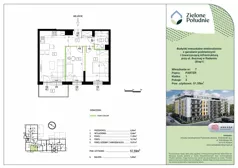 3 pokoje, mieszkanie 51,59 m², parter, oferta nr 7, Zielone Południe , Radom, Południe, ul. Boczna