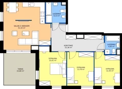 4 pokoje, mieszkanie 97,79 m², piętro 5, oferta nr 44, Zielone Południe, Radom, Południe, ul. Boczna