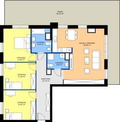 4 pokoje, mieszkanie 106,34 m², piętro 5, oferta nr 41, Zielone Południe, Radom, Południe, ul. Boczna