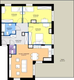 4 pokoje, mieszkanie 95,47 m², piętro 5, oferta nr 71, Zielone Południe, Radom, Południe, ul. Boczna