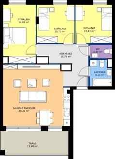4 pokoje, mieszkanie 81,69 m², piętro 5, oferta nr 70, Zielone Południe, Radom, Południe, ul. Boczna