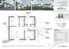 4 pokoje, mieszkanie 66,28 m², parter, oferta nr 3M1, Osiedle Zielono Mi, Bibice, ul. Mokra