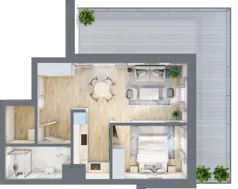 2 pokoje, apartament 45,13 m², parter, oferta nr D/0.02, Rogowo Pearl, Rogowo, ul. Rezydencyjna