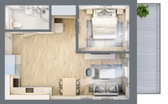 2 pokoje, apartament 41,51 m², parter, oferta nr D/0.05, Rogowo Pearl, Rogowo, ul. Rezydencyjna