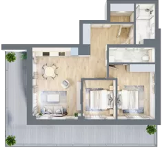 3 pokoje, apartament 66,92 m², parter, oferta nr D/0.13, Rogowo Pearl, Rogowo, ul. Rezydencyjna