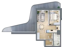 2 pokoje, apartament 44,80 m², piętro 1, oferta nr D/1.02, Rogowo Pearl, Rogowo, ul. Rezydencyjna
