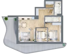 3 pokoje, apartament 66,92 m², piętro 1, oferta nr D/1.15, Rogowo Pearl, Rogowo, ul. Rezydencyjna