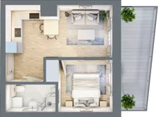 2 pokoje, apartament 30,82 m², piętro 4, oferta nr D/4.08, Rogowo Pearl, Rogowo, ul. Rezydencyjna