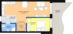2 pokoje, apartament 60,16 m², piętro 5, oferta nr D/5.03, Rogowo Pearl, Rogowo, ul. Rezydencyjna