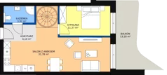2 pokoje, apartament 59,91 m², piętro 5, oferta nr D/5.06, Rogowo Pearl, Rogowo, ul. Rezydencyjna