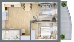 2 pokoje, apartament 46,49 m², piętro 3, oferta nr G/3.09, Rogowo Pearl, Rogowo, ul. Rezydencyjna