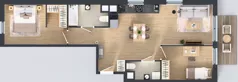 3 pokoje, mieszkanie 62,71 m², piętro 2, oferta nr B.2.50, Jabłonova Bud. B, Piaseczno, ul. Jabłoniowa
