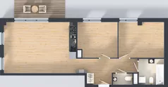 3 pokoje, mieszkanie 66,72 m², piętro 3, oferta nr A.K1.13, Porto Żerań, Warszawa, Białołęka, Żerań, ul. Myśliborska