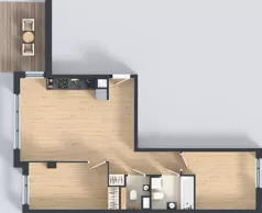 3 pokoje, mieszkanie 61,42 m², piętro 2, oferta nr A.K2.42, Porto Żerań, Warszawa, Białołęka, Żerań, ul. Myśliborska