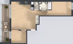 3 pokoje, mieszkanie 62,11 m², piętro 1, oferta nr B.K1.07, Porto Żerań, Warszawa, Białołęka, Żerań, ul. Myśliborska