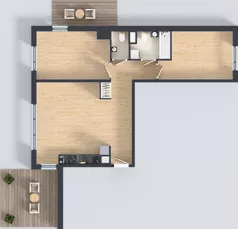 3 pokoje, mieszkanie 70,12 m², piętro 1, oferta nr B.K3.63, Porto Żerań, Warszawa, Białołęka, Żerań, ul. Myśliborska