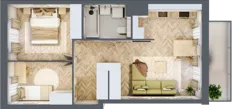 3 pokoje, mieszkanie 50,47 m², piętro 2, oferta nr A.P2.06, Mirabelki 5, Warszawa, Białołęka, Brzeziny, ul. Mirabelki 5