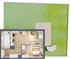 2 pokoje, mieszkanie 46,92 m², parter, oferta nr B.P0.11, Mirabelki 5, Warszawa, Białołęka, Brzeziny, ul. Mirabelki 5