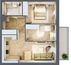 3 pokoje, mieszkanie 52,93 m², piętro 1, oferta nr B.P1.29, Mirabelki 5, Warszawa, Białołęka, Brzeziny, ul. Mirabelki 5