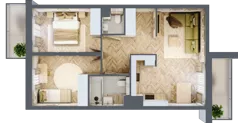 3 pokoje, mieszkanie 55,86 m², piętro 2, oferta nr B.P2.37, Mirabelki 5, Warszawa, Białołęka, Brzeziny, ul. Mirabelki 5