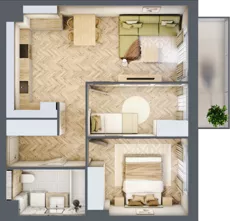 3 pokoje, mieszkanie 52,98 m², piętro 1, oferta nr C.P1.61, Mirabelki 5, Warszawa, Białołęka, Brzeziny, ul. Mirabelki 5