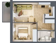 2 pokoje, mieszkanie 36,66 m², piętro 2, oferta nr C.P2.66, Mirabelki 5, Warszawa, Białołęka, Brzeziny, ul. Mirabelki 5