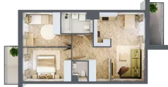 3 pokoje, mieszkanie 57,07 m², piętro 2, oferta nr C.P2.68, Mirabelki 5, Warszawa, Białołęka, Brzeziny, ul. Mirabelki 5