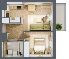 2 pokoje, mieszkanie 36,98 m², piętro 2, oferta nr C.P2.70, Mirabelki 5, Warszawa, Białołęka, Brzeziny, ul. Mirabelki 5