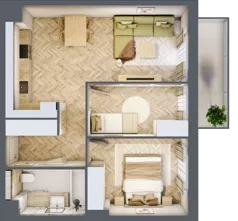 3 pokoje, mieszkanie 53,14 m², piętro 2, oferta nr C.P2.73, Mirabelki 5, Warszawa, Białołęka, Brzeziny, ul. Mirabelki 5