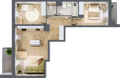 3 pokoje, mieszkanie 62,84 m², piętro 1, oferta nr D.P1.82, Mirabelki 5, Warszawa, Białołęka, Brzeziny, ul. Mirabelki 5