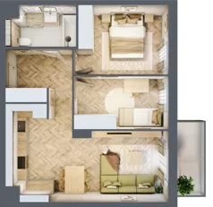3 pokoje, mieszkanie 55,17 m², piętro 1, oferta nr D.P1.84, Mirabelki 5, Warszawa, Białołęka, Brzeziny, ul. Mirabelki 5