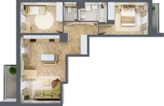 3 pokoje, mieszkanie 63,21 m², piętro 2, oferta nr D.P2.88, Mirabelki 5, Warszawa, Białołęka, Brzeziny, ul. Mirabelki 5