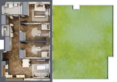 4 pokoje, mieszkanie 70,06 m², parter, oferta nr B.0.3, Jabłonova Bud. B, Piaseczno, ul. Jabłoniowa