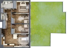 4 pokoje, mieszkanie 70,85 m², parter, oferta nr B.0.4, Jabłonova Bud. B, Piaseczno, ul. Jabłoniowa
