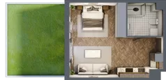 1 pokój, mieszkanie 35,64 m², parter, oferta nr B.0.17, Jabłonova Bud. B, Piaseczno, ul. Jabłoniowa